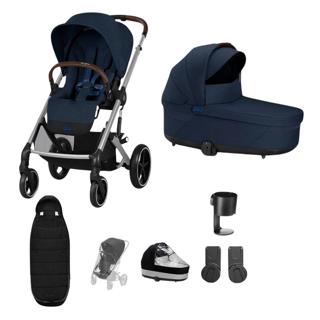 Cybex Balios S Lux Essentials Bundle - Silver | Ocean Blue (2024)