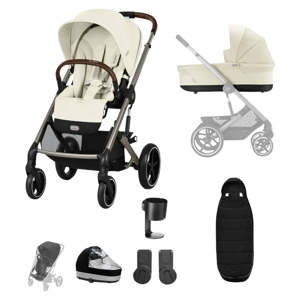 Cybex Balios S Lux Essentials Bundle - Taupe | Seashell Beige (2024)