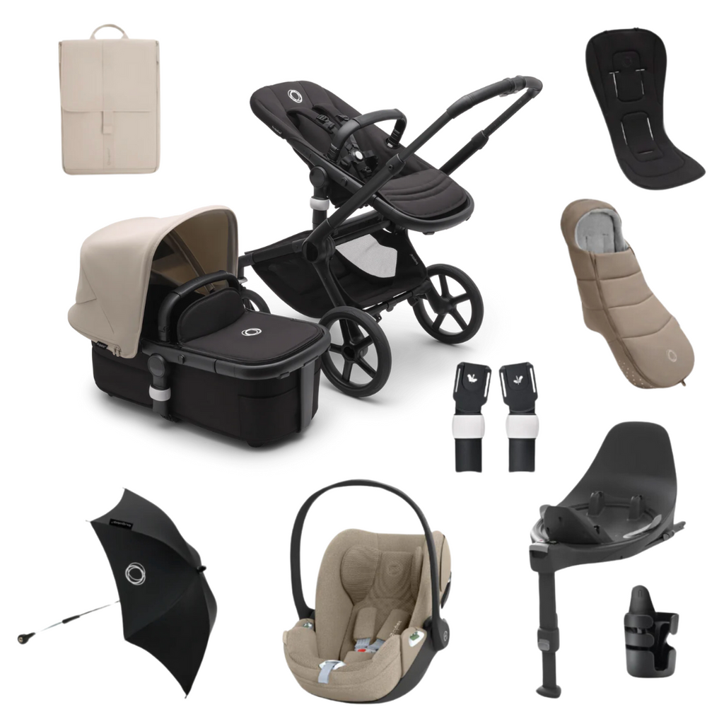 Bugaboo Fox 5 Ultimate Cybex Cloud T Bundle - Black/Midnight Black/Desert Taupe