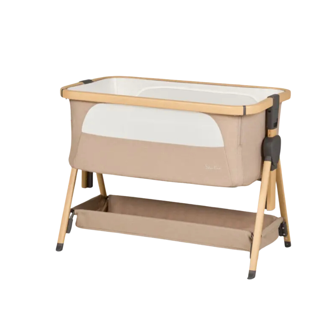 Silver Cross Lunar Bedside Crib Oatmeal