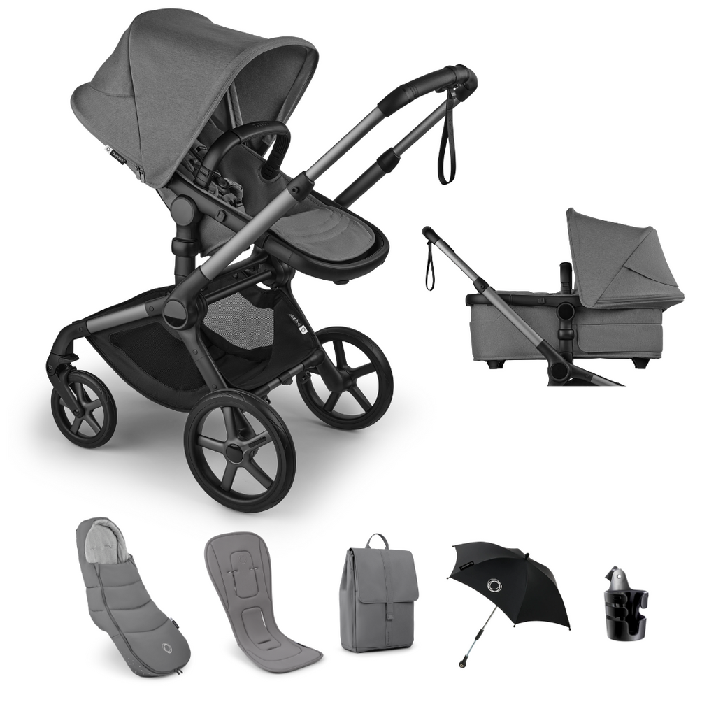 Bugaboo Fox 5 RENEW Complete Pushchair Bundle | Moon Grey