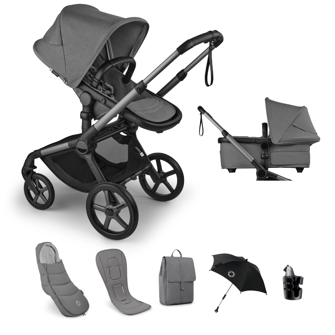bugaboo light grey Bugaboo Fox 5 RENEW Complete Pushchair Bundle