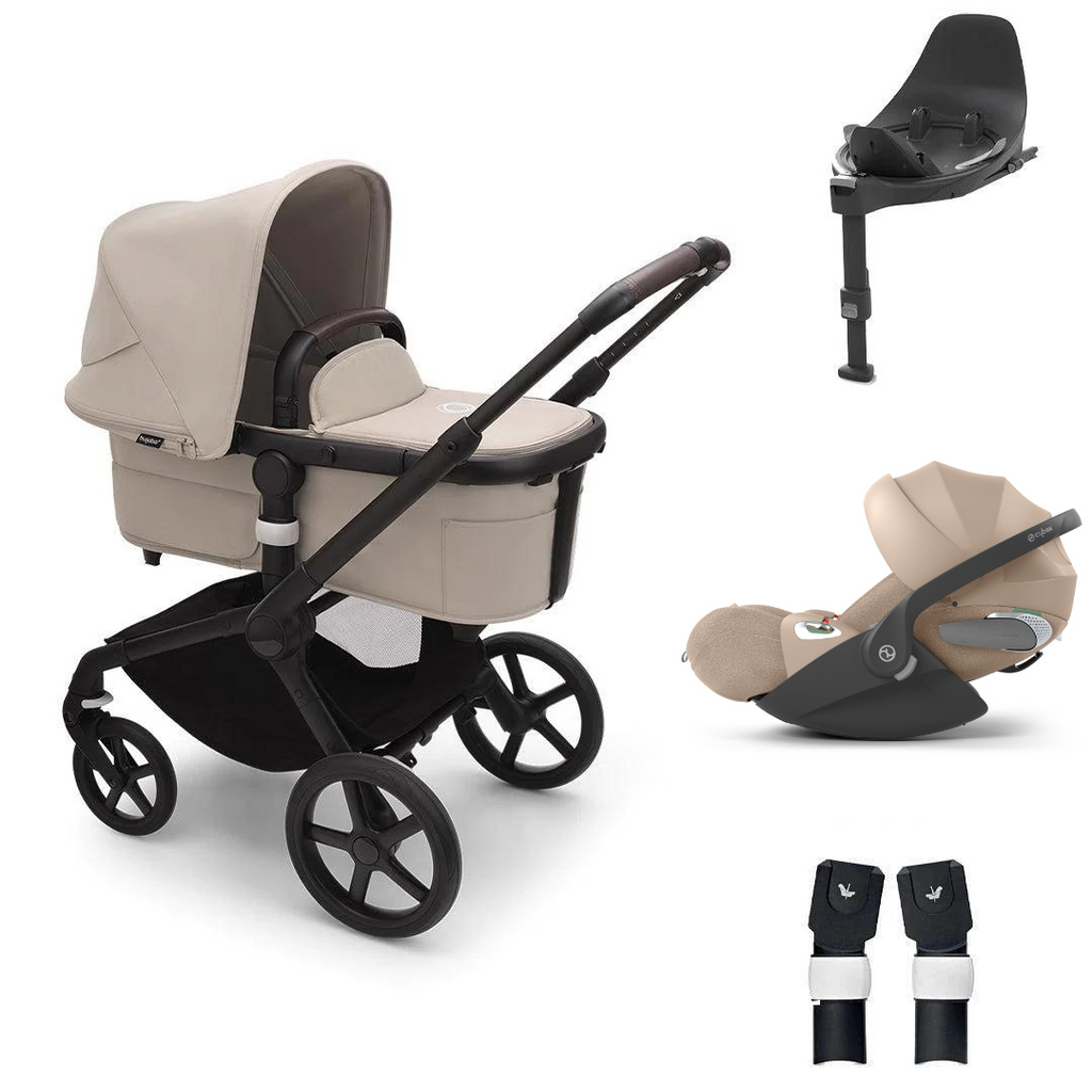 Bugaboo Fox 5 Complete Pushchair + Cloud T (Cosy Beige) Travel System - Desert Taupe