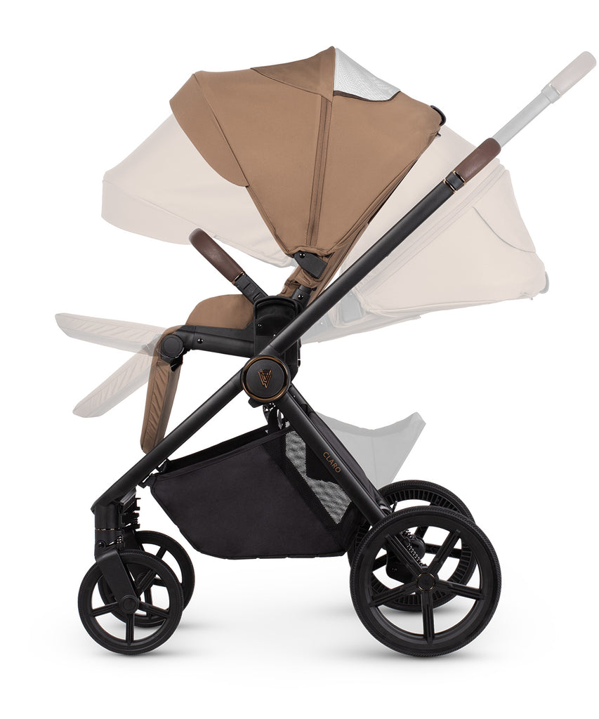 Venicci Claro 3-in-1 Travel System + Base | Caramel