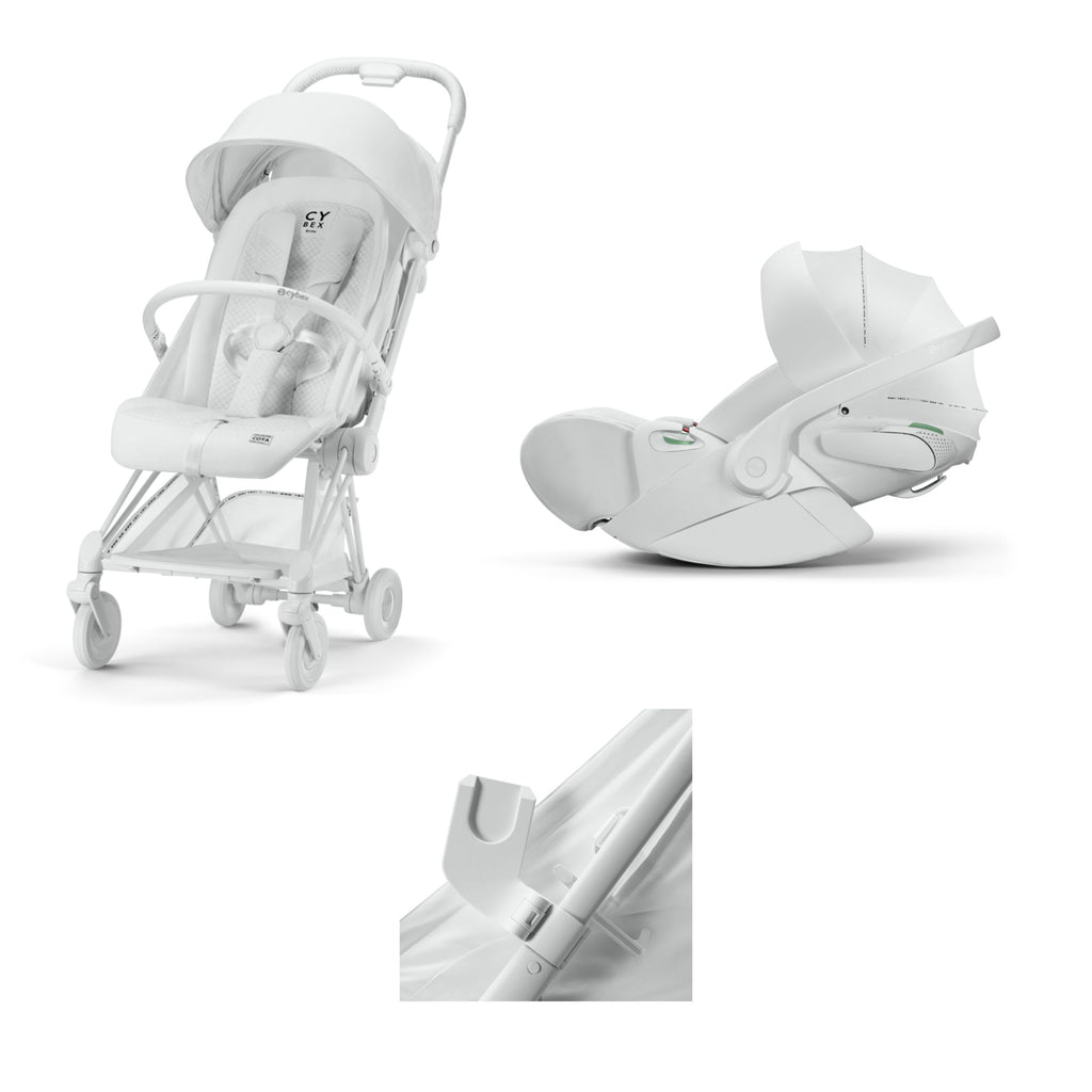 CYBEX COYA Stroller & Cloud T Bundle – Urban Mobility Collection | White