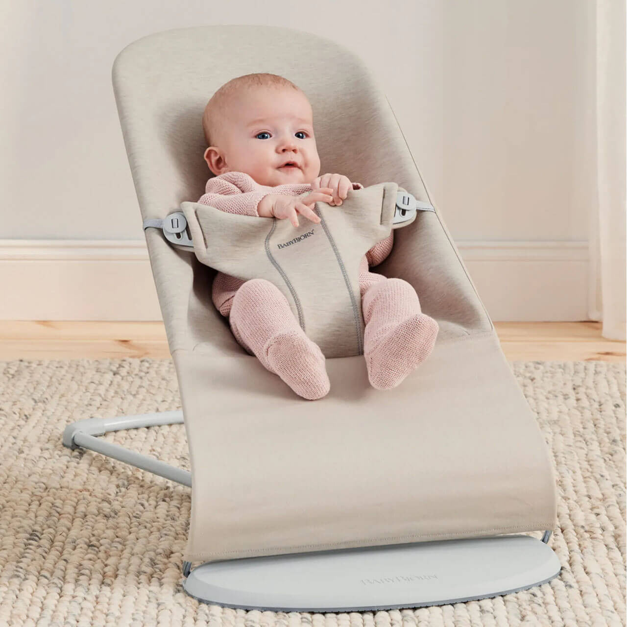 BabyBjorn Baby Bouncer Bliss Woven Melange Light Beige