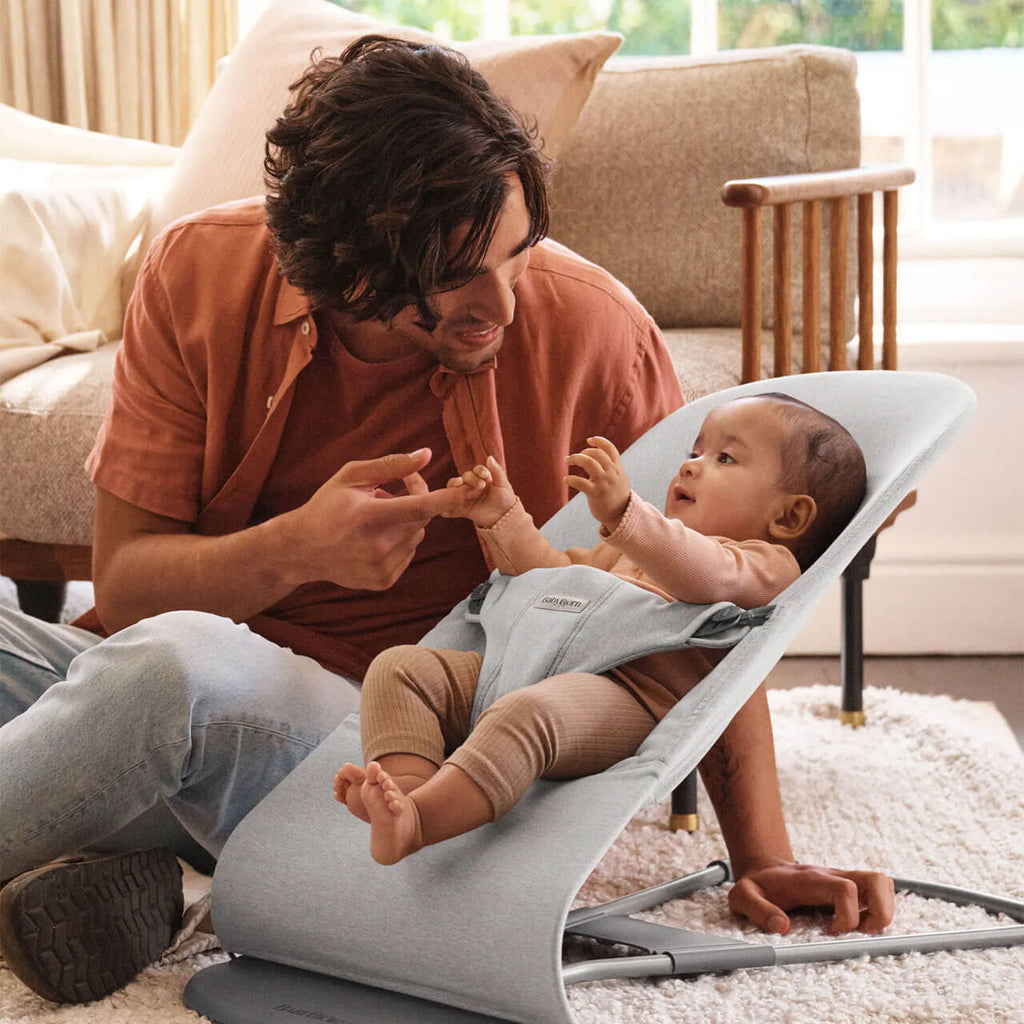 Babybjorn Bouncer Bliss | Woven Melange Light Grey