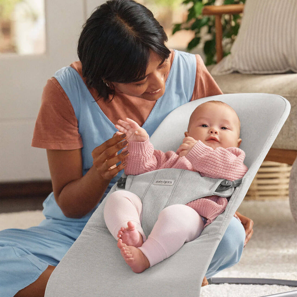 Babybjorn Bouncer Bliss | Woven Melange Light Grey