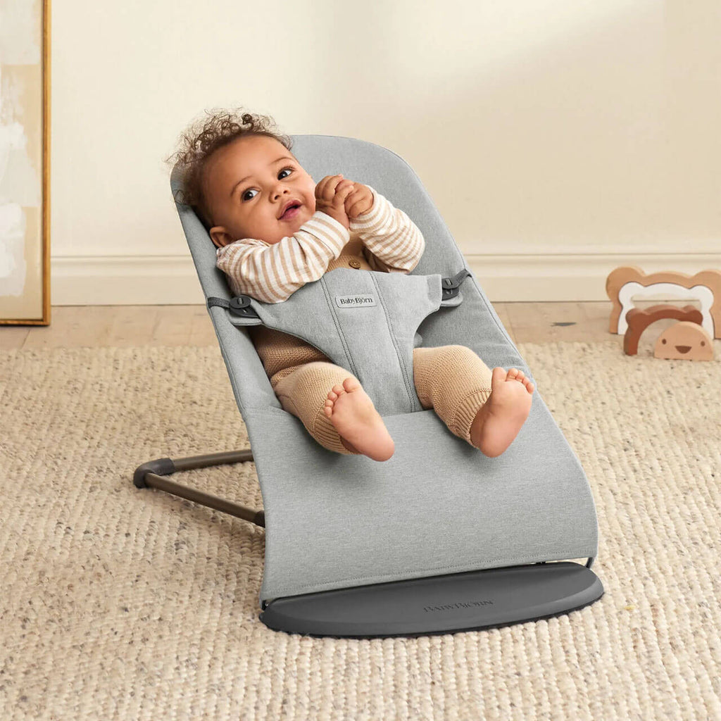 Babybjorn Bouncer Bliss | Woven Melange Light Grey