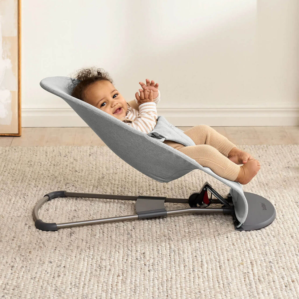 Babybjorn Bouncer Bliss | Woven Melange Light Grey