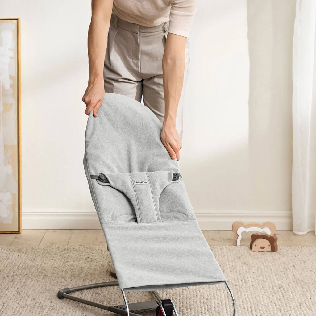 Babybjorn Bouncer Bliss | Woven Melange Light Grey