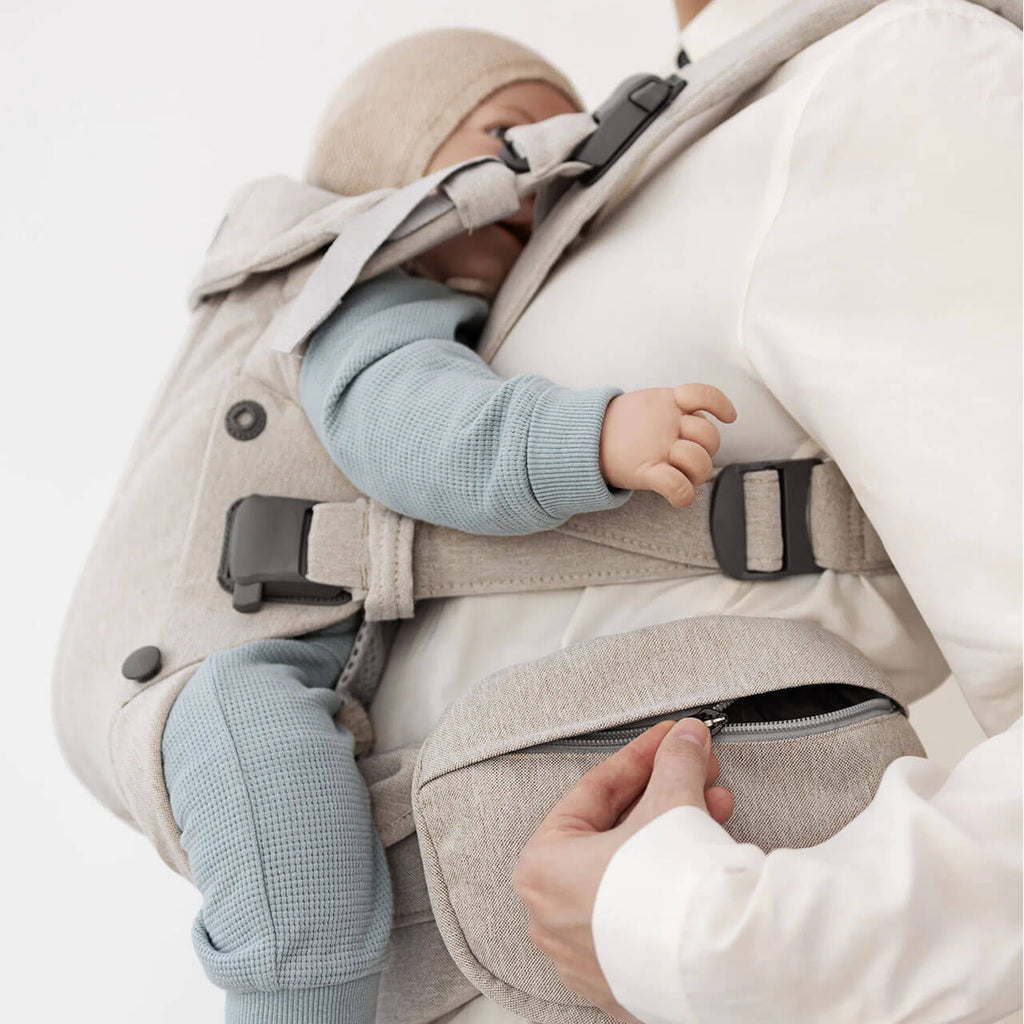 BabyBjorn Carrier Pouch Woven Melange | Light Beige