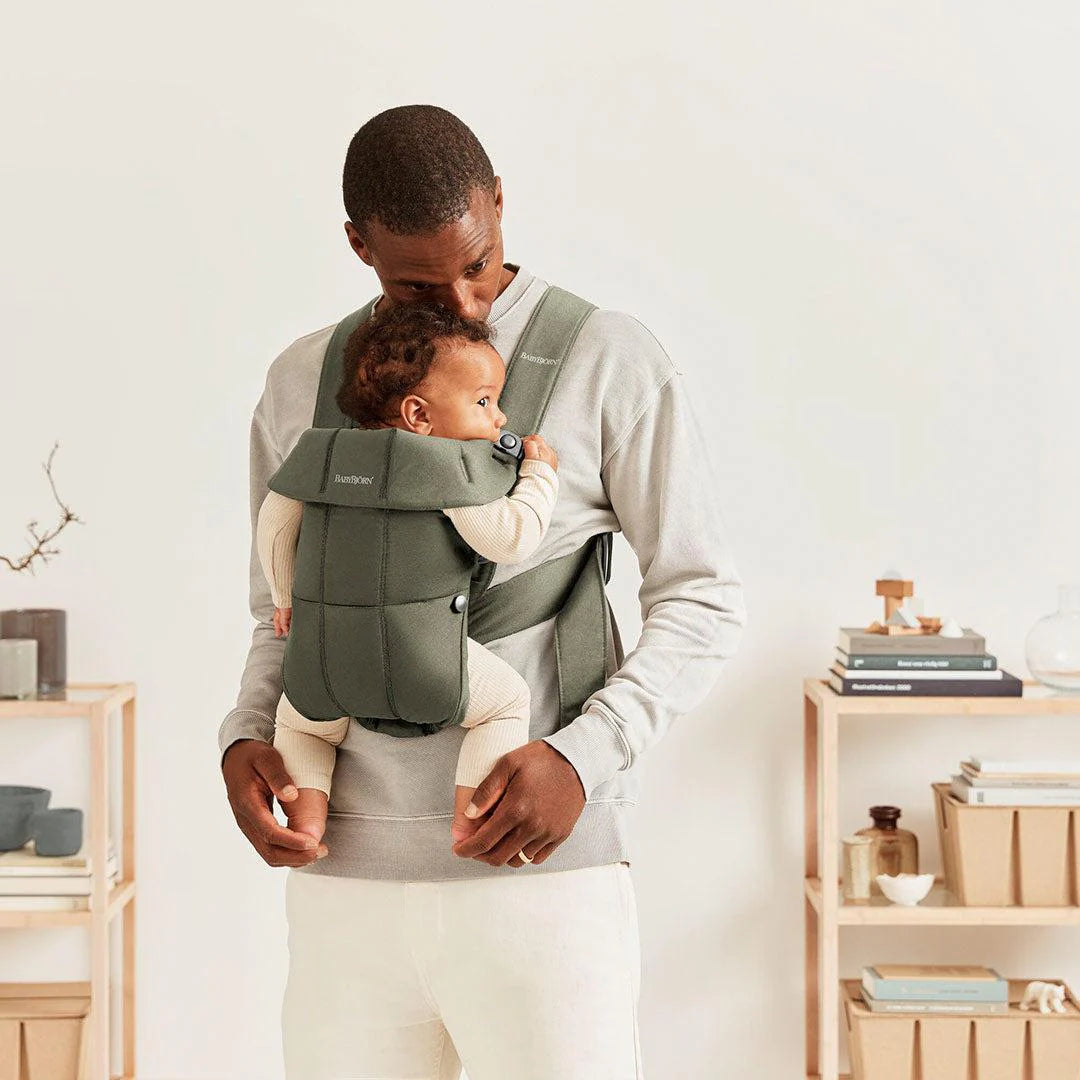 BabyBjorn Mini Baby Carrier Woven Dark Green