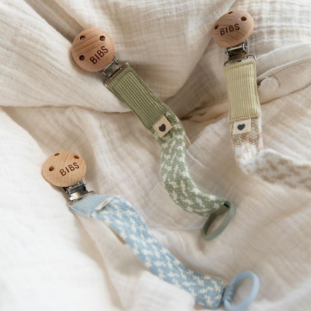 BIBS Pacifier Clip Braided | Ivory/Vanilla