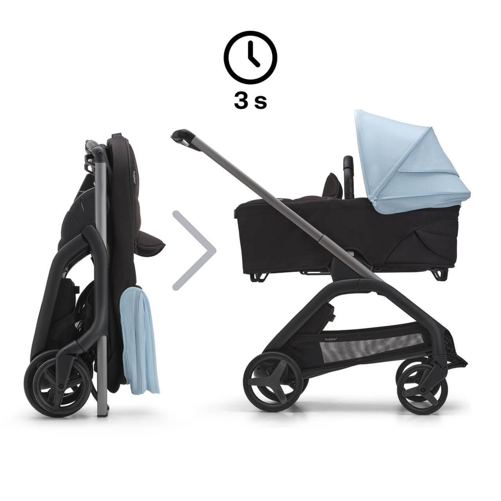 Bugaboo Dragonfly + Cabriofix Ultimate Travel System Bundle - Skyline Blue