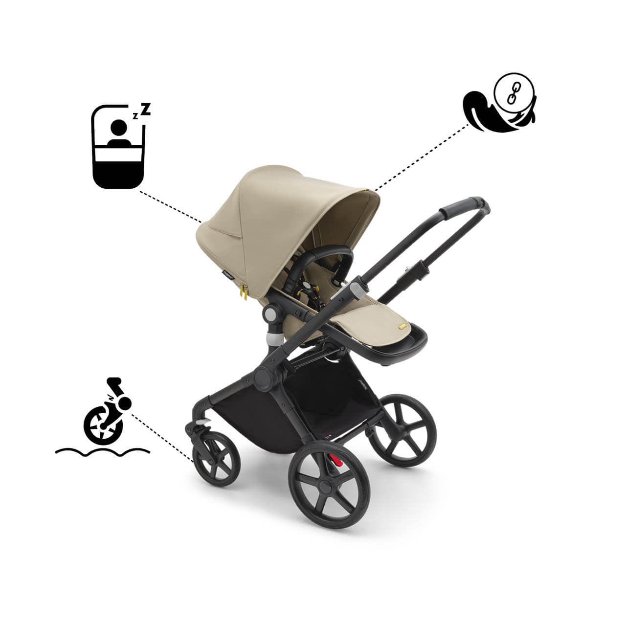 Bugaboo Fox Cub Carrycot Pushchair Desert Beige - Main Image