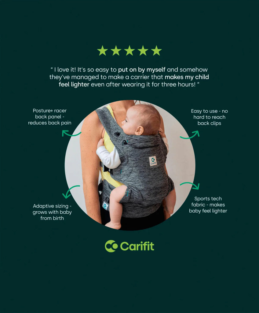 Carifit+ Baby Carrier – Cool Grey | Cool Grey