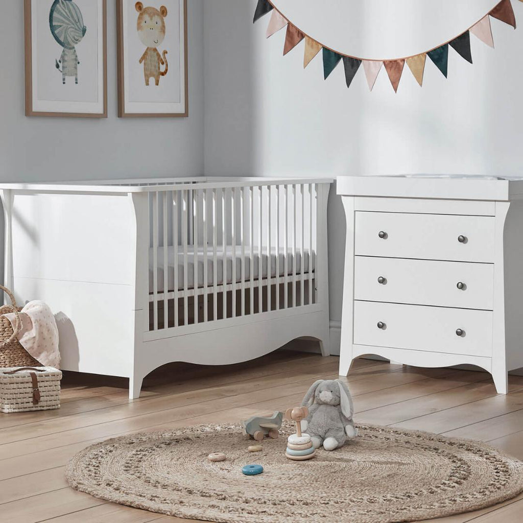 CuddleCo Clara 2 Piece Nursery Room Set - White