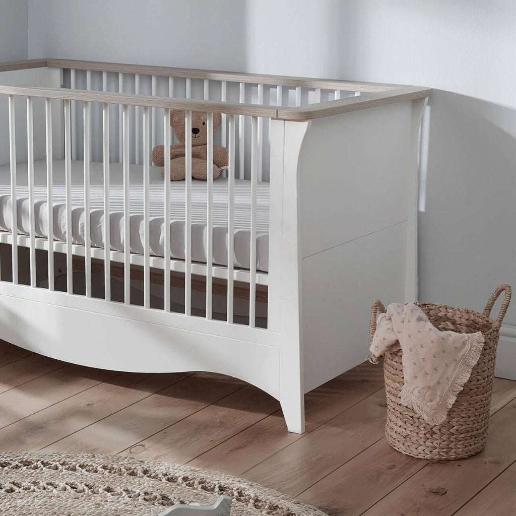 CuddleCo Clara 2 Piece Nursery Room Set - White/Driftwood Ash