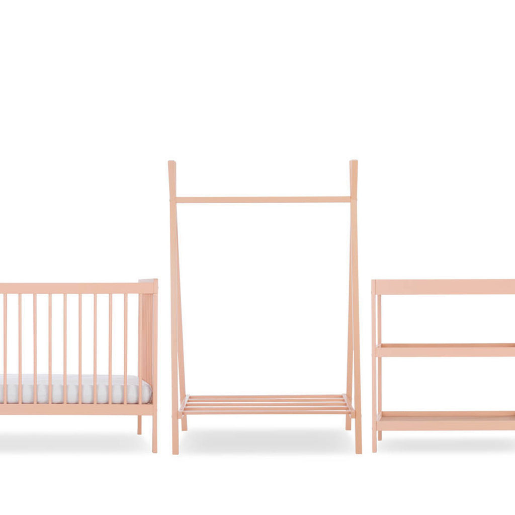 CuddleCo Nola 3 Piece Nursery Furniture Set - Blush Pink