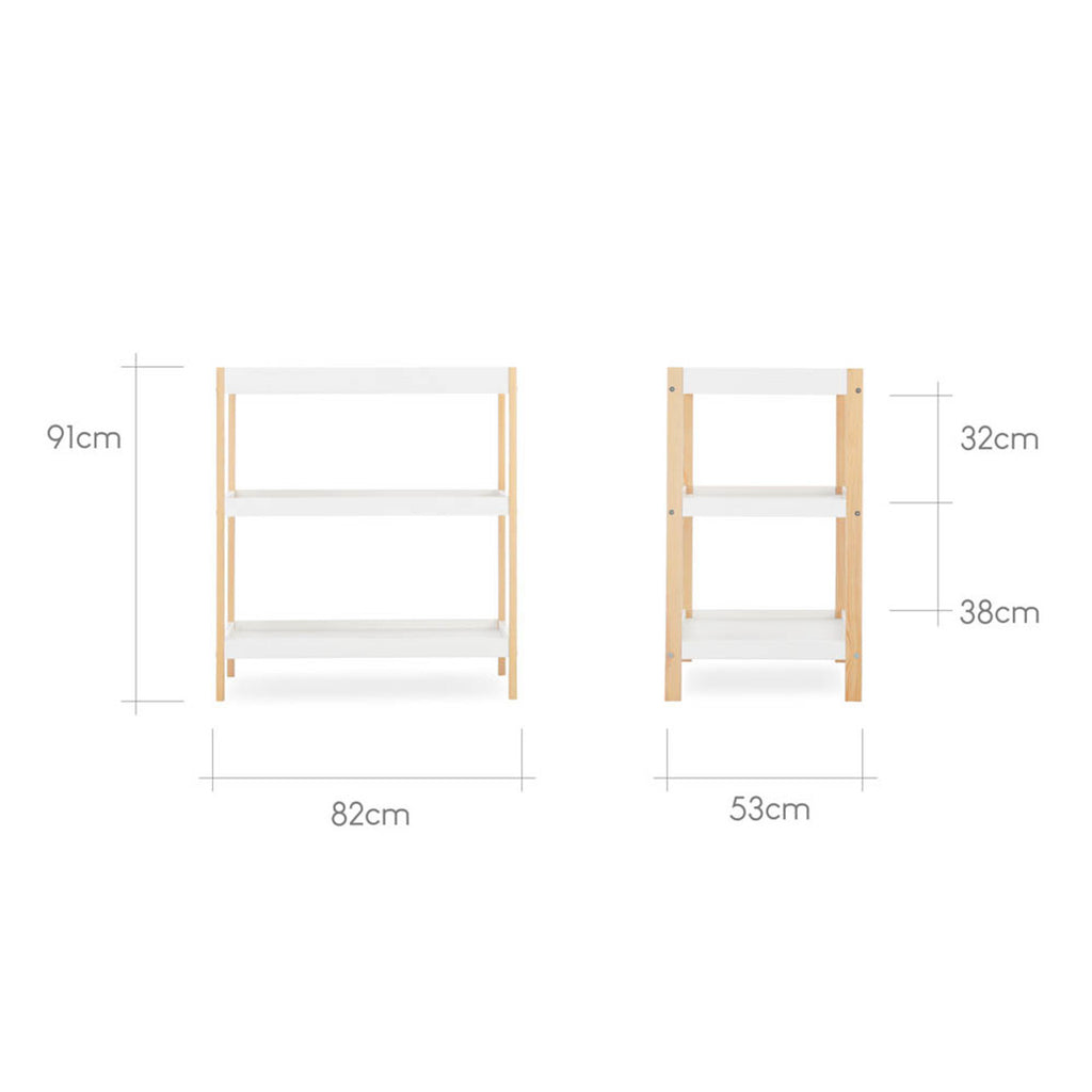 CuddleCo Nola 3 Piece Nursery Furniture Set - White & Natural