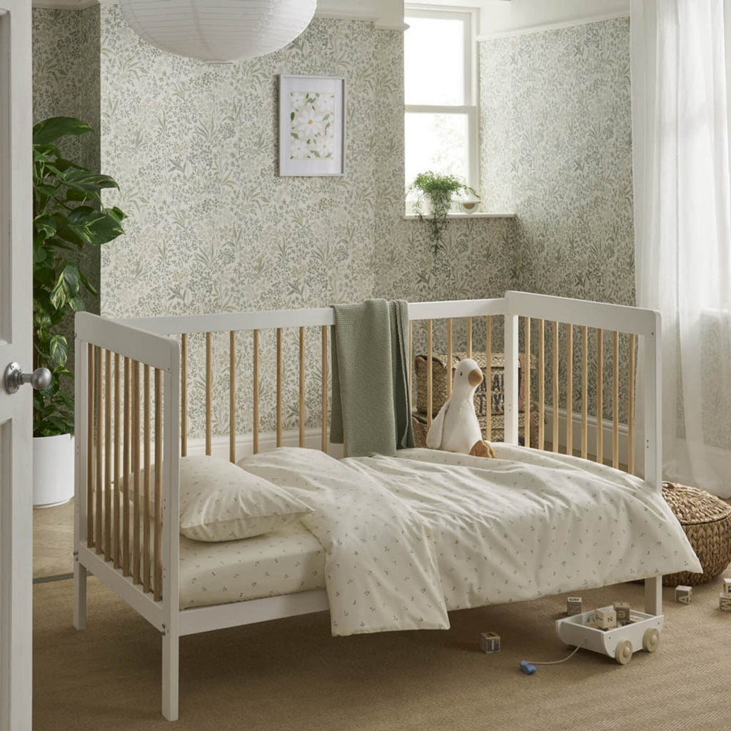 CuddleCo Nola 3 Piece Nursery Furniture Set - White & Natural