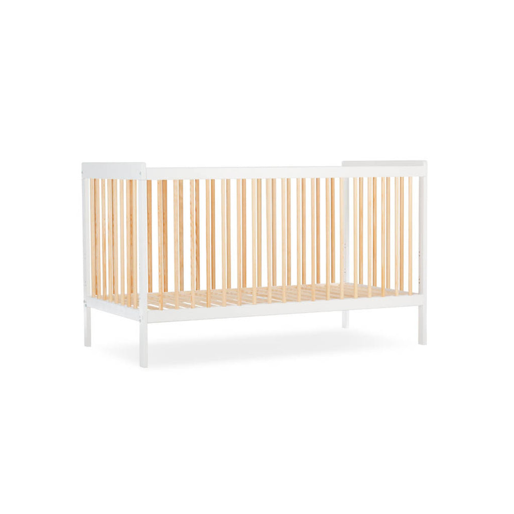 CuddleCo Nola Cot Bed - White & Natural