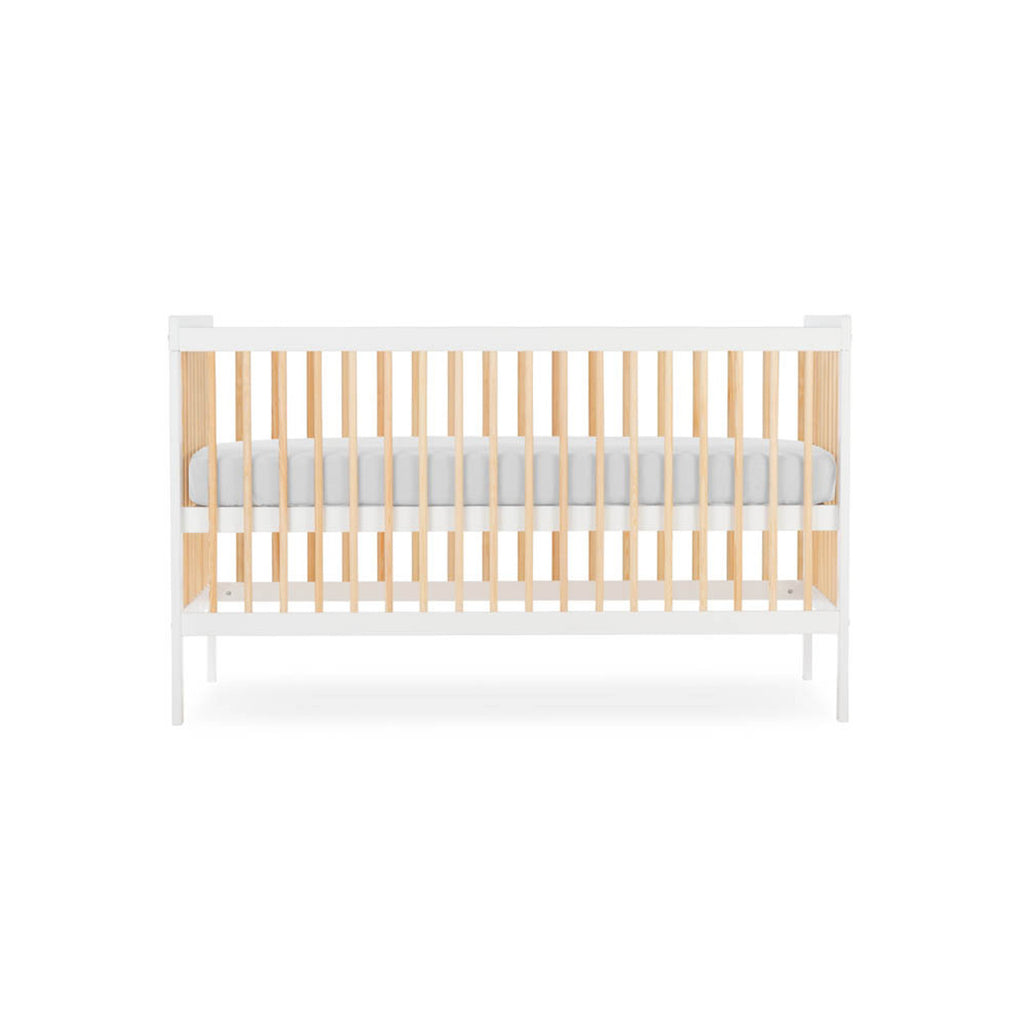 CuddleCo Nola Cot Bed - White & Natural