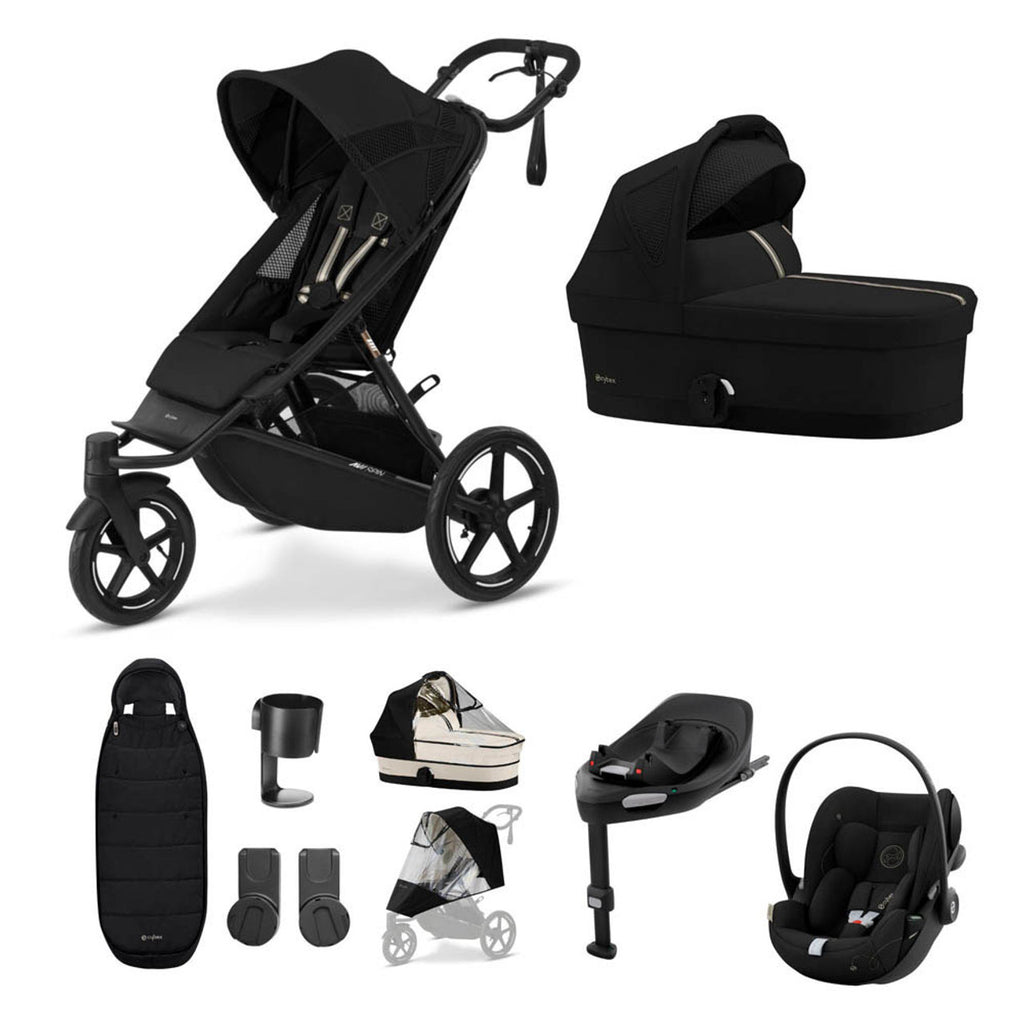 Cybex Avi Spin Stroller & Cloud G Bundle | Moon Black