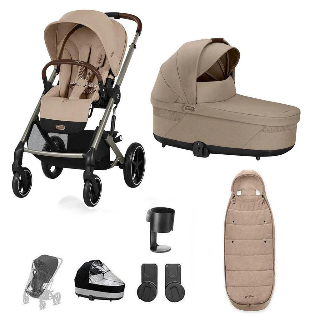 Cybex Balios S Lux Essentials Bundle - Almond Beige | Taupe (2024)