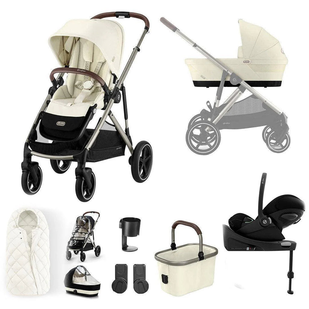 Cybex Gazelle S Pushchair Luxury Cloud G Bundle - Seashell Beige