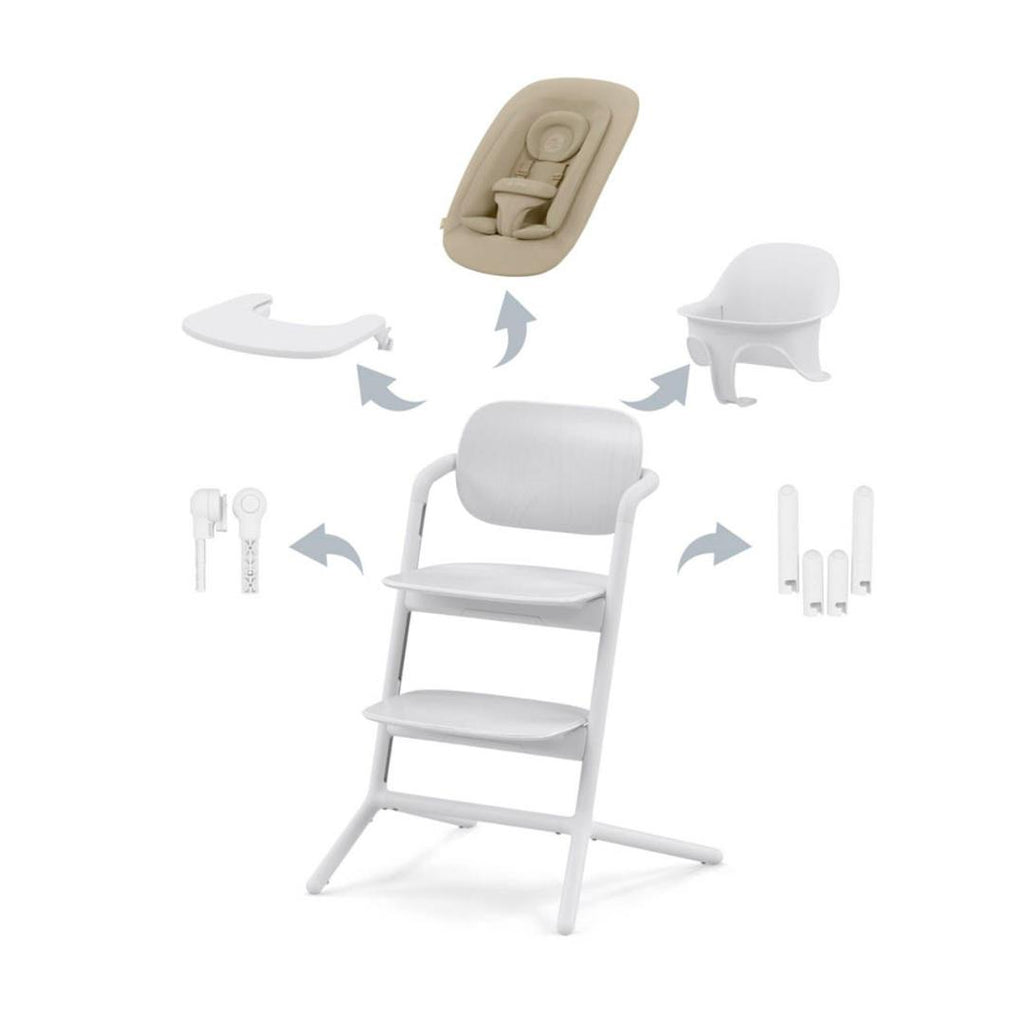 Cybex Lemo 4-in-1 Highchair Set - White