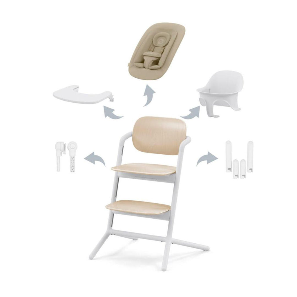 Cybex Lemo 4-in-1 Highchair Set - Sand White