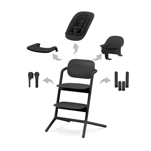 Cybex Lemo Chair ハイチェア セット売り インフィニティ　黒 Cybex Lemo 4-in-1 Highchair Set - Stunning Black