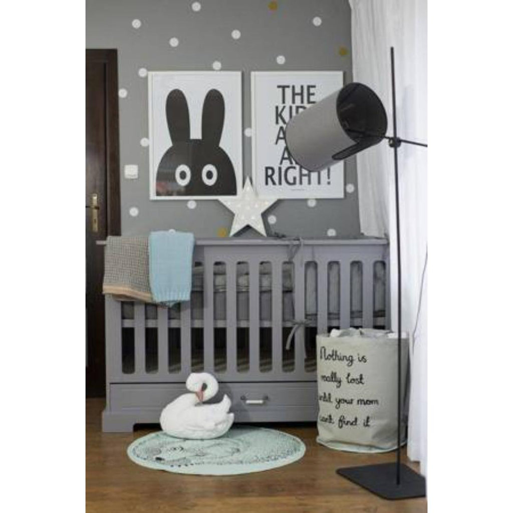 Ines Cot Bed - Neutral Grey