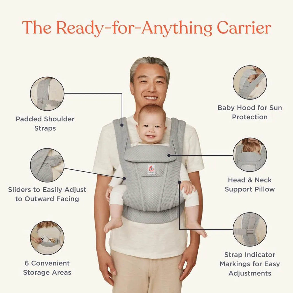 Ergobaby Omni Deluxe Mesh Carrier | Graphite Grey