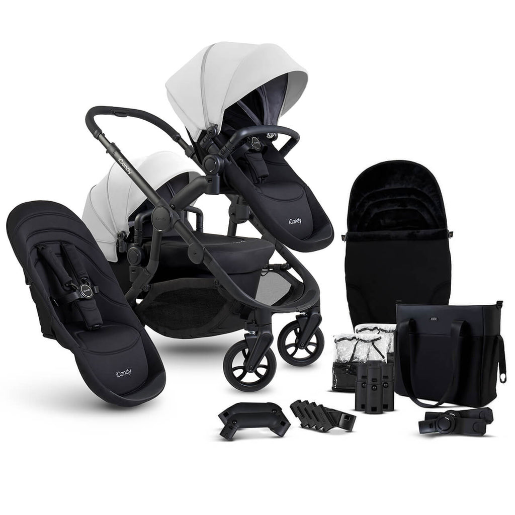 iCandy Orange 4 Double Pushchair Bundle | Glacier