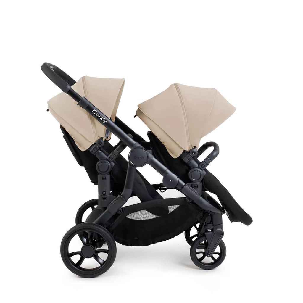 iCandy Orange 4 Complete Twin Travel System Bundle | Latte on Black