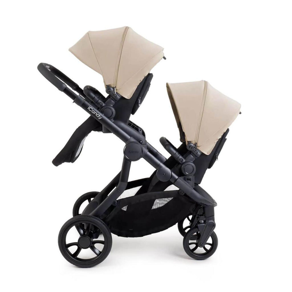 iCandy Orange 4 Complete Twin Travel System Bundle | Latte on Black