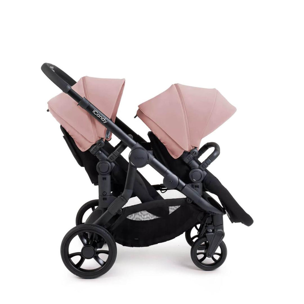 iCandy Orange 4 Complete Twin Travel System Bundle | Rose on Black