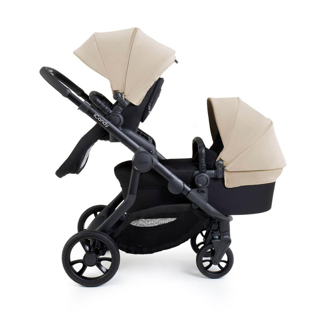 iCandy Orange 4 Complete Twin Travel System Bundle | Latte on Black