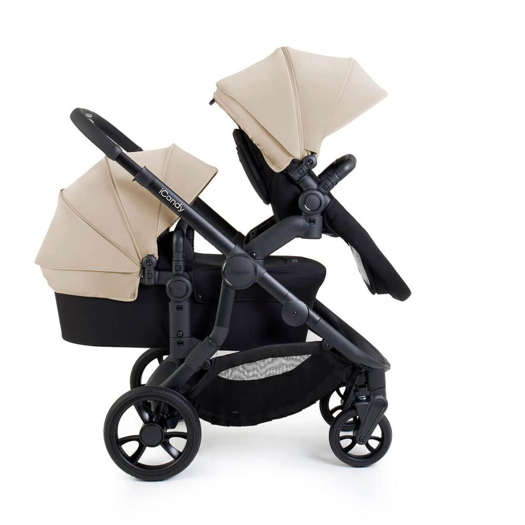 iCandy Orange 4 Complete Twin Travel System Bundle | Latte on Black