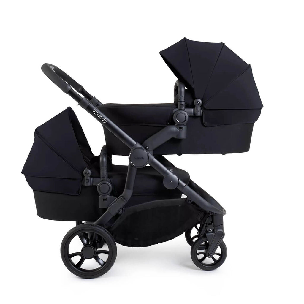 iCandy Orange 4 Twin Pushchair Bundle | Black Edition