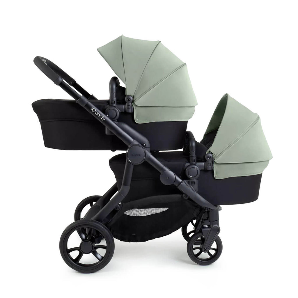 iCandy Orange 4 Complete Twin Travel System Bundle | Pistachio on Black