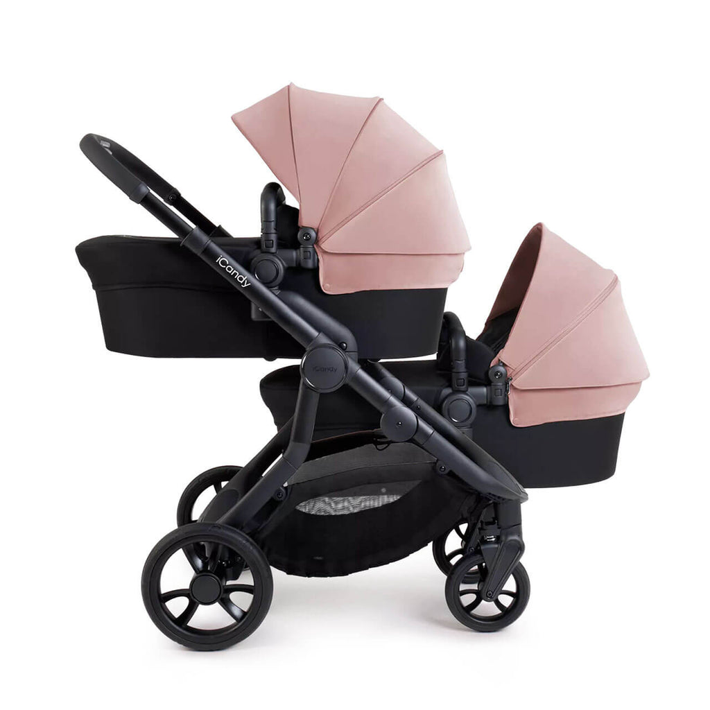 iCandy Orange 4 Complete Twin Travel System Bundle | Rose on Black