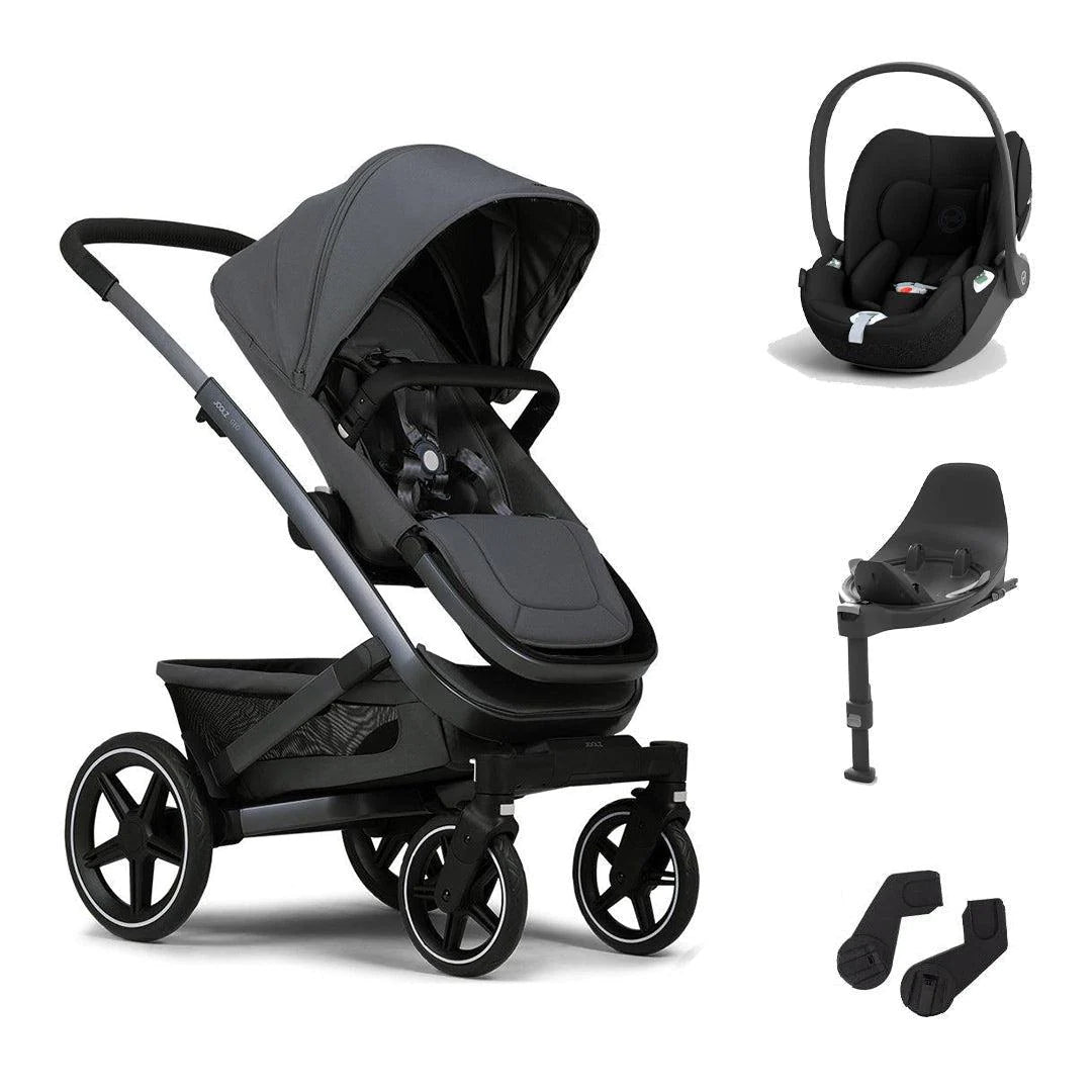 Grey pushchair top travel system