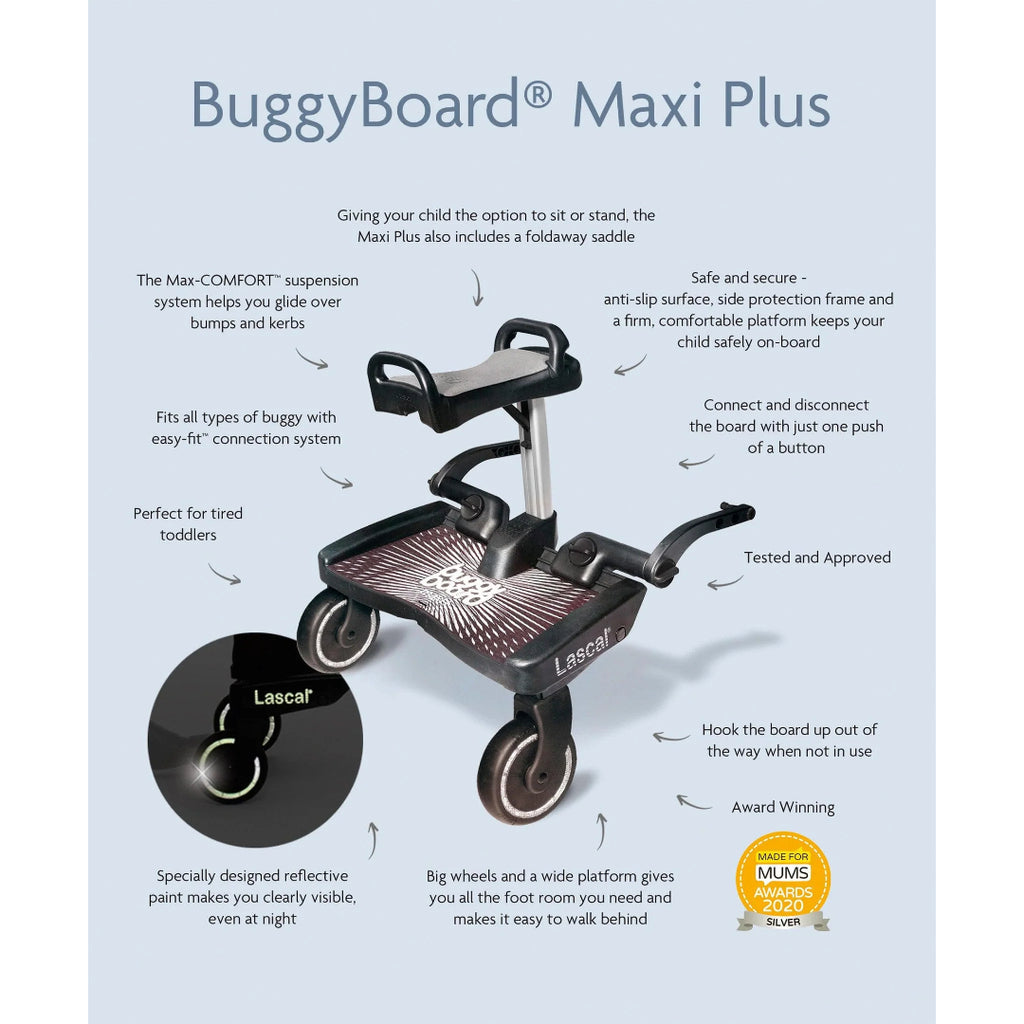 Lascal Buggy Board MAXI Plus - Black/Grey