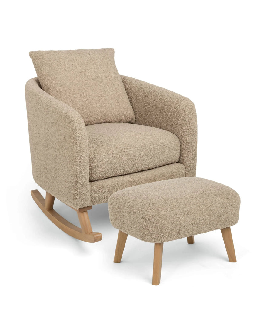 Mamas & Papas Alma Nursing Chair & Stool | Fawn Boucle