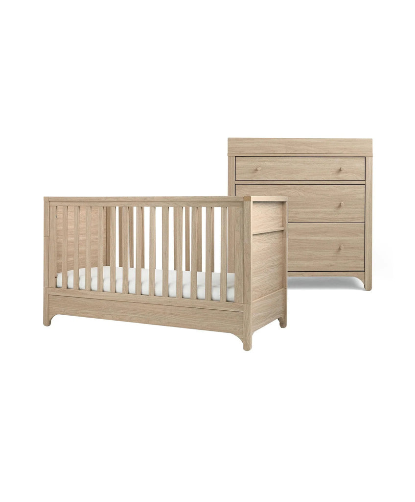 Mamas & Papas Barton Set (Cotbed & Dresser) | Natural Oak