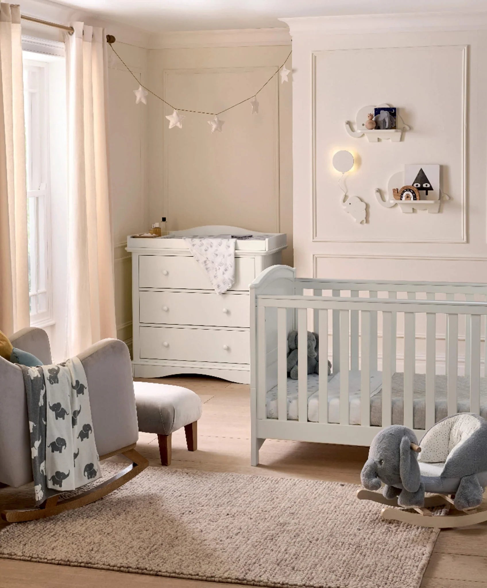 Mamas and papas shop grey nursery furniture